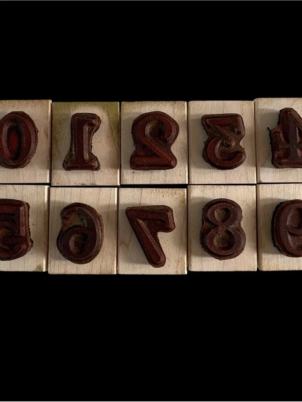 Paper Source | Wooden Number and Decorative Floral Stamp Sets | Natural Wood